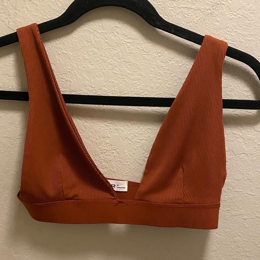 RIVIR Brown Ribbed Bralette